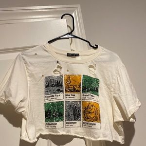 Landscape tshirt - cropped - worn in look